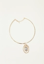 Colar Chocker Com Pingente Metal