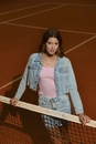 Jaqueta Cropped Jeans Com Aplicação Strass