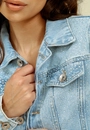 Jaqueta Cropped Jeans Com Aplicação Strass