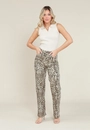 Calça Sarja Reta Leopardo