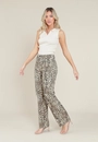 Calça Sarja Reta Leopardo