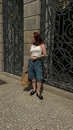 Bermuda Jeans Com Bolsos Cargo