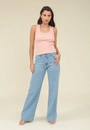 Calça Jeans Reta Bolso