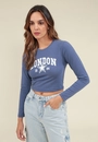 Blusa Em Cotton Manga Longa London