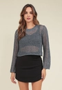 Blusa Tricot Manga Longa Vazado
