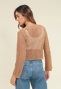 Blusa Tricot Manga Longa Vazado