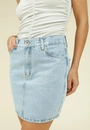 Saia Jeans Curta Com Aplicação De Strass