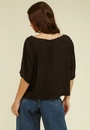 Blusa Viscolinho Manga Curta Ampla