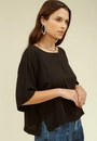 Blusa Viscolinho Manga Curta Ampla