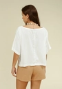Blusa Viscolinho Manga Curta Ampla