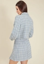 Camisa Cropped Tweed Manga Longa
