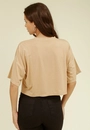 Blusa Malha Manga Curta Oversized