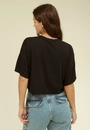 Blusa Malha Manga Curta Oversized