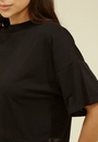 Blusa Malha Manga Curta Oversized