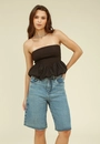 Bermuda Jeans Reta Dirty