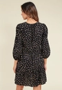 Vestido Viscose Curto Manga 7/8 Estampa Bossa