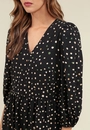 Vestido Viscose Curto Manga 7/8 Estampa Bossa