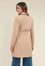 Casaco Trench Coat Alongado Com Faixa E Botões
