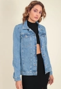 Jaqueta Jeans Alongada