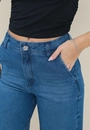 Calça Jeans Wide Leg Azul Escuro