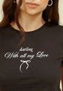 Blusa Meia Malha Manga Curta Darling Love