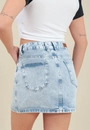 Saia Jeans Curta Azul Claro