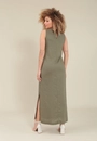 Vestido Midi Sem Mangas Fenda