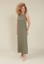 Vestido Midi Sem Mangas Fenda
