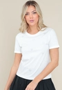 Blusa Em Meia Malha Com Aplique Strass Coração