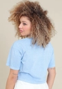 T-Shirt Cropped Em Meia Malha Estonada