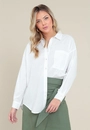 Camisa Em Algodão Oversized Manga Longa