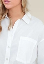 Camisa Em Algodão Oversized Manga Longa