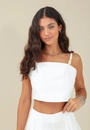 Cropped Em Alfaiataria Com Alças