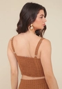 Blusa Cropped Em Laise Alça Com Franzido No Busto