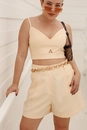 Short Alfaiataria Com Prega E Bolso Faca