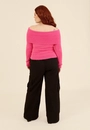 Blusa Tricô Pelinho Ombro A Ombro