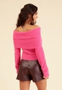 Blusa Tricô Pelinho Ombro A Ombro