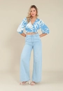 Calça Jeans Wide Leg Azul Claro
