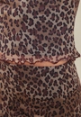 Blusa Tule Alça Com Renda Estampa Leopardo