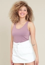 Blusa Regata Em Malha Com Decote U