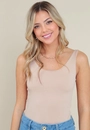 Blusa Regata Em Malha Com Decote U