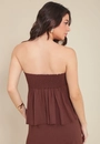 Blusa Decote Reto Em Visolinho Com Franzido Busto