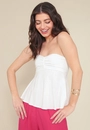 Blusa Decote Reto Em Visolinho Com Franzido Busto