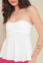 Blusa Decote Reto Em Visolinho Com Franzido Busto