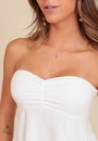 Blusa Decote Reto Em Visolinho Com Franzido Busto
