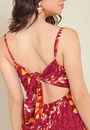 Vestido Midi Em Viscose Alça E Recorte Estampa Flower Power