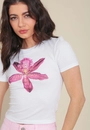 Blusa T-Shirt Em Cotton Flor