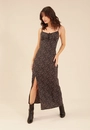 Vestido New  Midi Crepe  Alça Com Estampa Liberty