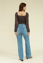 Calça Jeans Reta Azul Claro