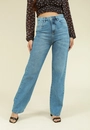 Calça Jeans Reta Azul Claro